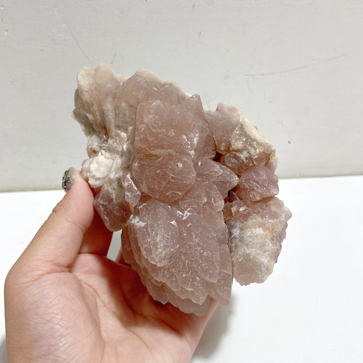 4 Pieces Raw Stilbite Specimen With Stand #5