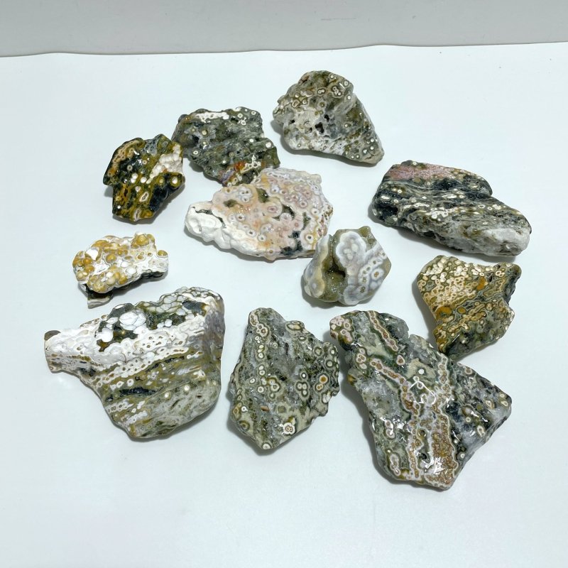 11 Pieces 8th Vein Ocean Jasper Free Form Mixed Size #A03