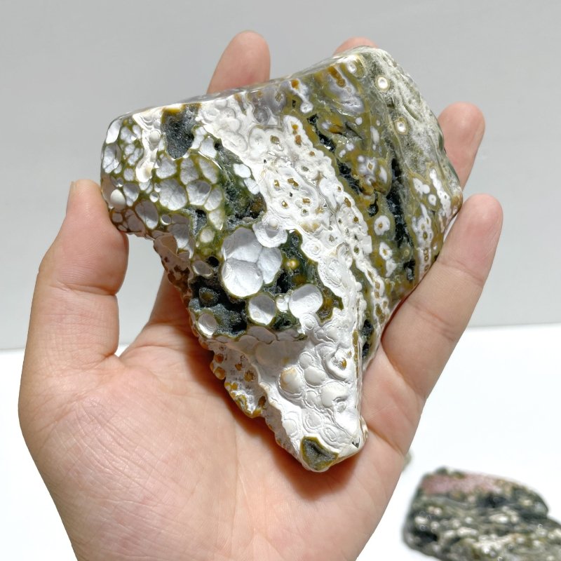11 Pieces 8th Vein Ocean Jasper Free Form Mixed Size #A03