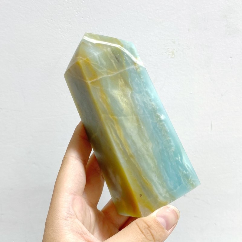 11 Pieces Caribbean Calcite Four-Sided Points -Wholesale Crystals