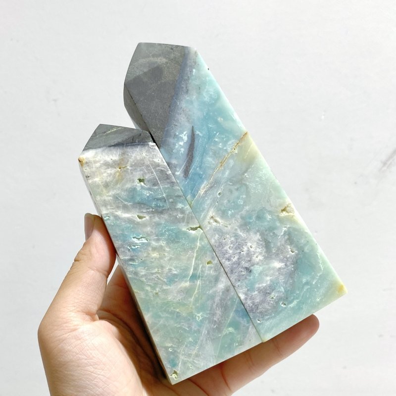 11 Pieces Caribbean Calcite Four-Sided Points -Wholesale Crystals