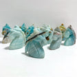 11 Pieces Caribbean Calcite Unicorn Carving - Wholesale Crystals