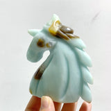 11 Pieces Caribbean Calcite Unicorn Carving - Wholesale Crystals