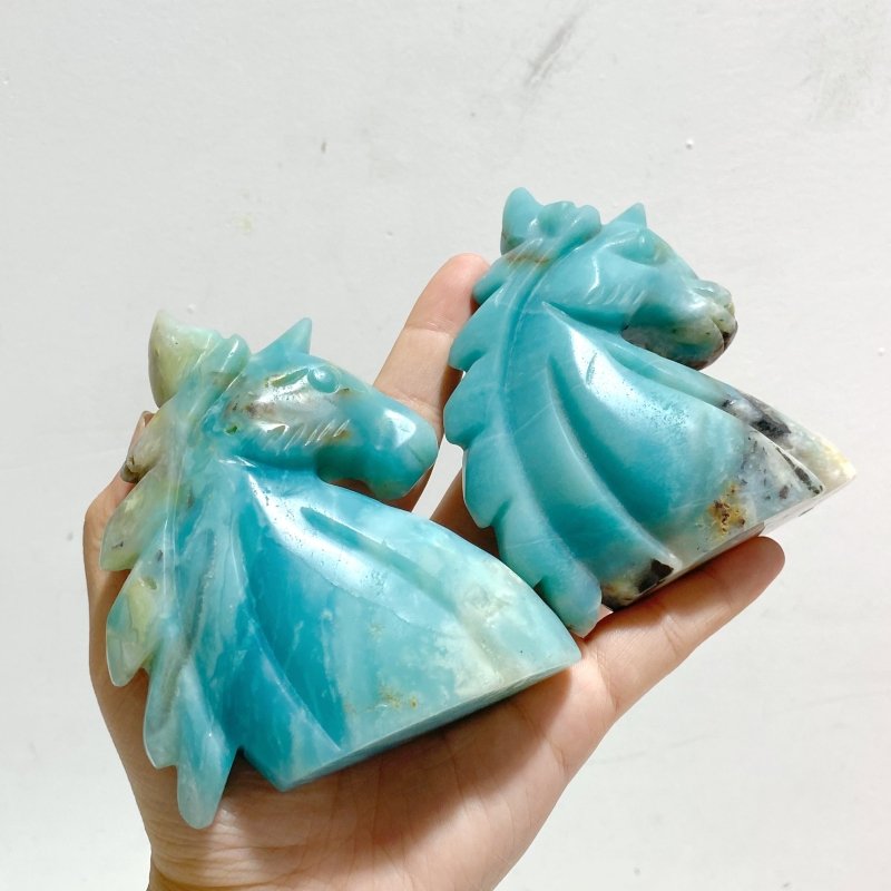 11 Pieces Caribbean Calcite Unicorn Carving - Wholesale Crystals