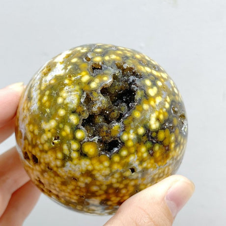 11 Pieces Geode Druzy 8th Vein Ocean Jasper Spheres -Wholesale Crystals