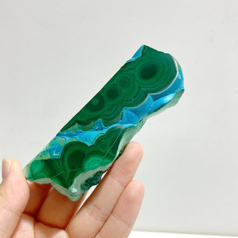 11 Pieces High Quality Chrysocolla Mixed Malachite Slab Specimen 13 - Wholesale Crystals