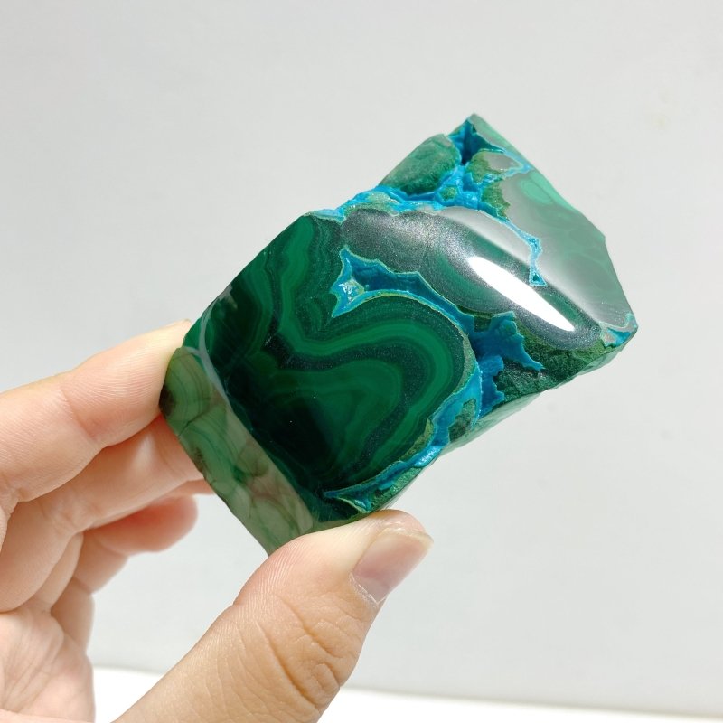 11 Pieces High Quality Chrysocolla Mixed Malachite Slab Specimen 13 - Wholesale Crystals