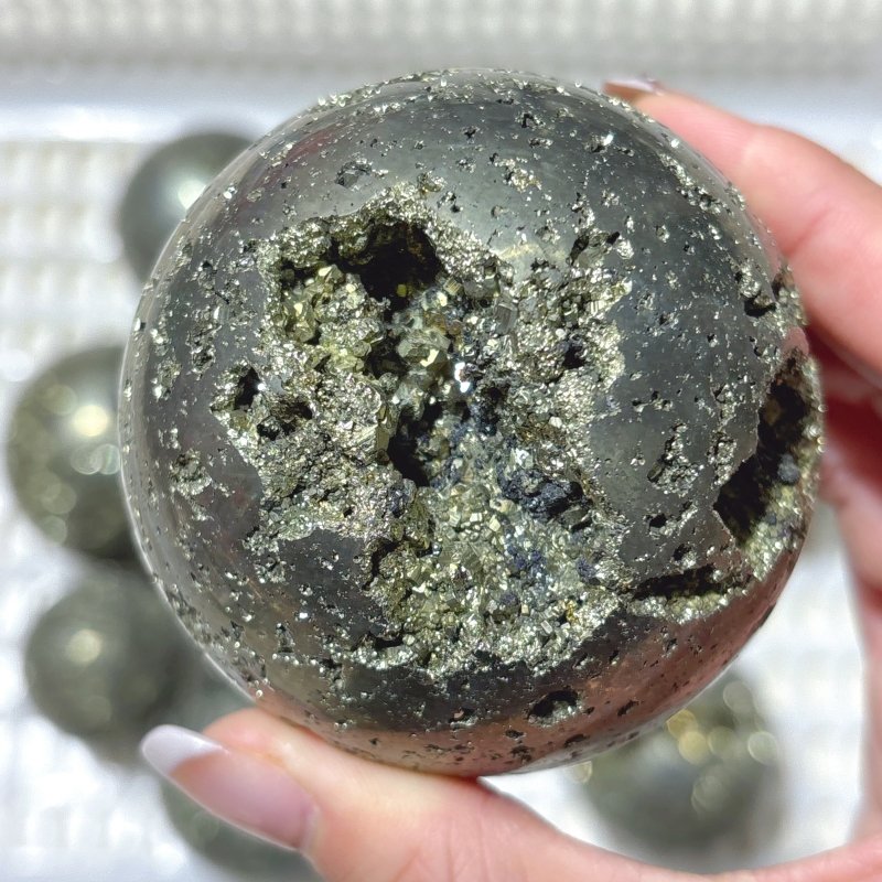 11 Pieces High Quality Pyrite Spheres Ball - Wholesale Crystals