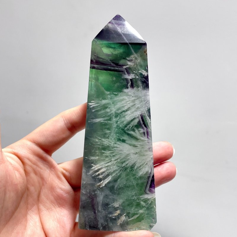 11 Pieces Large Feather Fluorite Four - Sided Tower Points - Wholesale Crystals