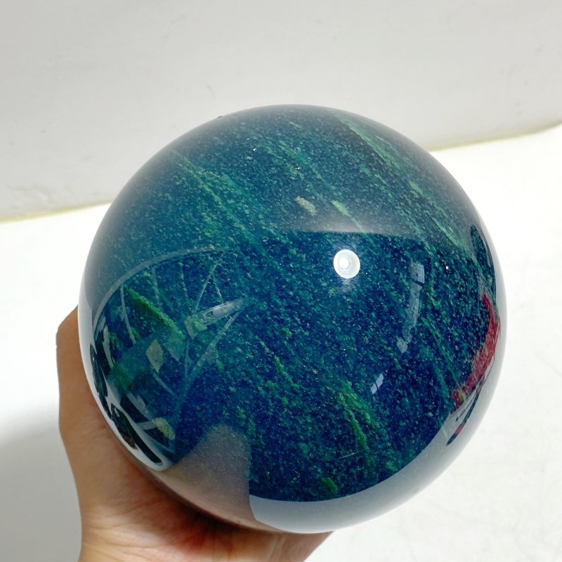 11 Pieces Large Green Smelting Stone Quartz Spheres (Sea Freight Only) -Wholesale Crystals