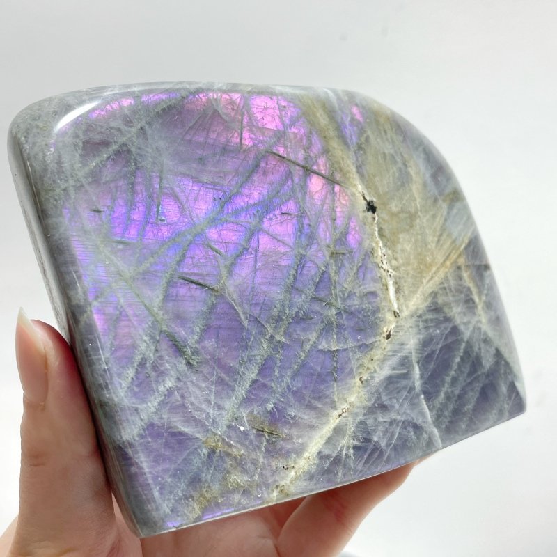 11 Pieces Purple Labradorite High Quality Polished Large Free Form - Wholesale Crystals