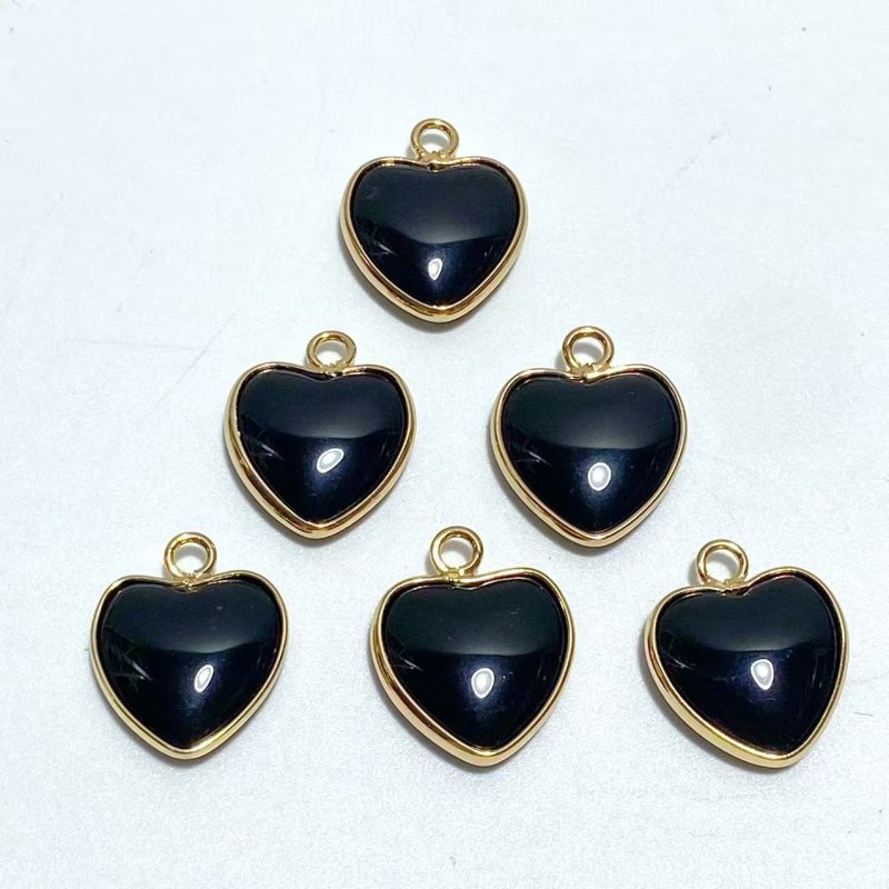 11 Types Crystal Heart Shape Pendants Wholesale Rose Quartz Chevron Amethyst Tiger Eye - Wholesale Crystals