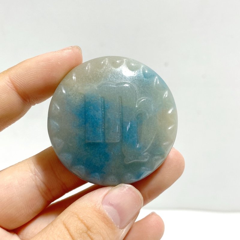 12 Pieces A Set of Trolleite Stone Twelve Constellations Carving - Wholesale Crystals