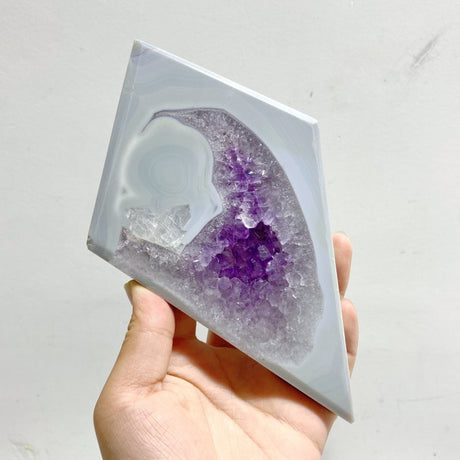 12 Pieces Beautiful Geode Druzy Agate Rhombus Shape - Wholesale Crystals