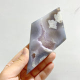 12 Pieces Beautiful Geode Druzy Agate Rhombus Shape - Wholesale Crystals