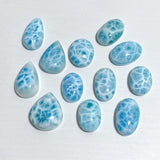 12 Pieces Cabochon Larimar DIY Charms Dominican Republic Larimar -Wholesale Crystals