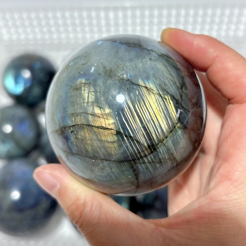 12 Pieces High Quality Labradorite Spheres -Wholesale Crystals