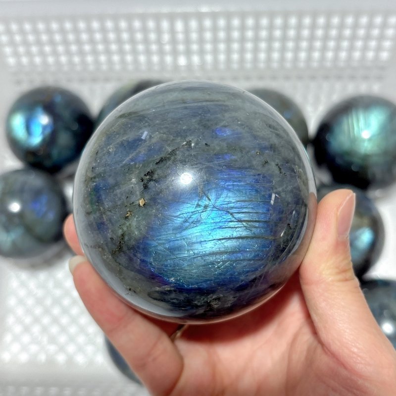 12 Pieces High Quality Labradorite Spheres -Wholesale Crystals