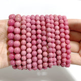 12 Pieces High Quality Rhodonite Bracelets -Wholesale Crystals