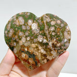 12 Pieces Large Rainforest Jasper Heart 2 -Wholesale Crystals
