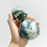 12 Pieces Moss Agate Spheres - Wholesale Crystals