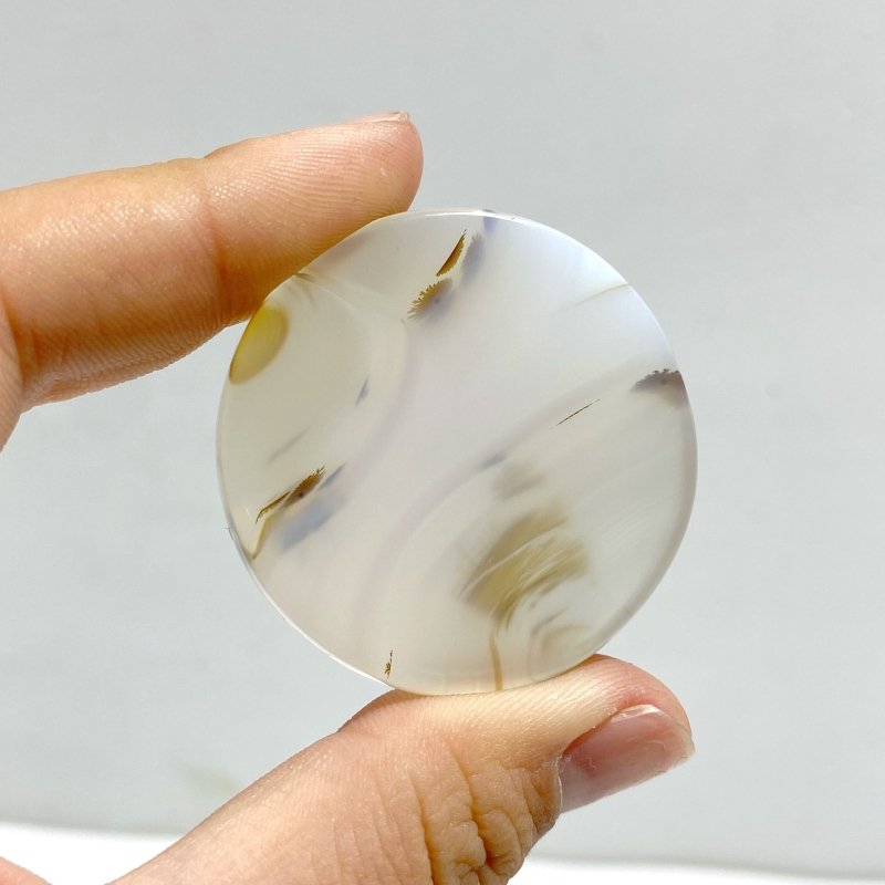 12 Pieces Natural Rare Scenic Dendritic Agate Cabochon - Wholesale Crystals