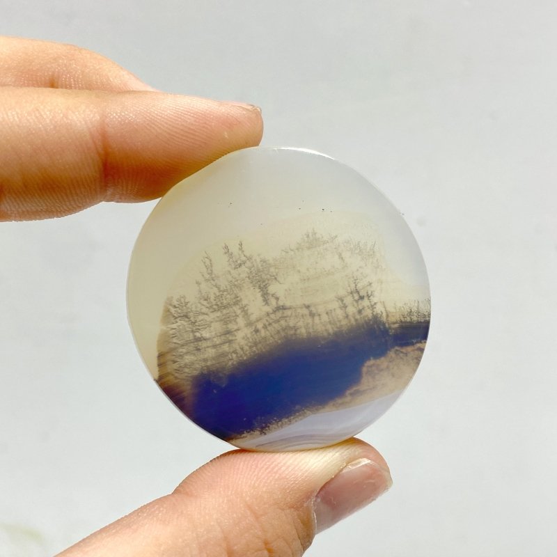 12 Pieces Natural Rare Scenic Dendritic Agate Cabochon - Wholesale Crystals