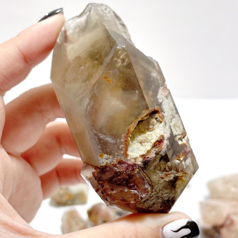 12 Pieces Polished Unique Smoky Quartz Garden Quartz - Wholesale Crystals