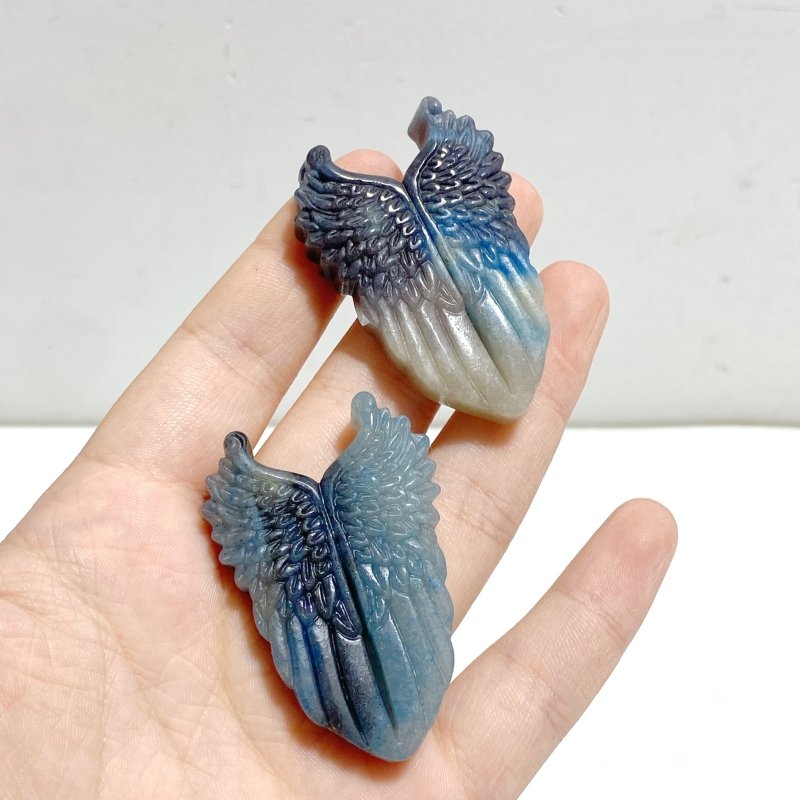 12 Pieces Trolleite Stone Wing Shield Carving Closeout - Wholesale Crystals