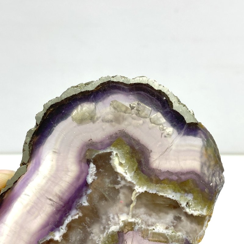 12 Pieces Unique Fluorite Mixed Pyrite Calcite Slab - Wholesale Crystals