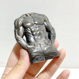 Silver Sheen Obsidian Male Body Carving Wholesale