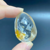 2 Pieces Fish Garden Quartz Inner Scene Carving