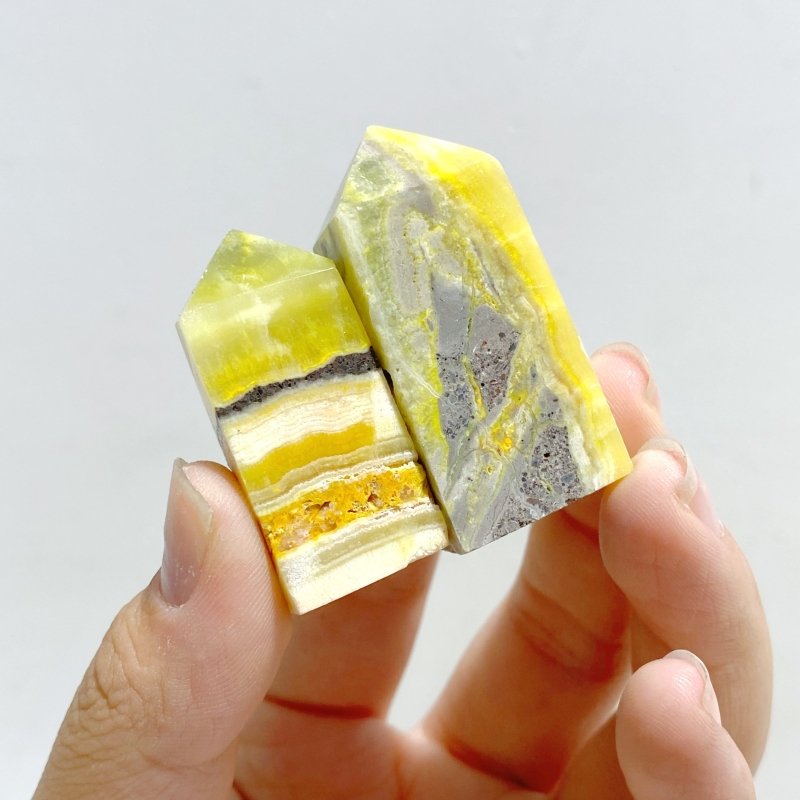 126 Pieces Short Bumble Bee Jasper Four-sided Tower -Wholesale Crystals
