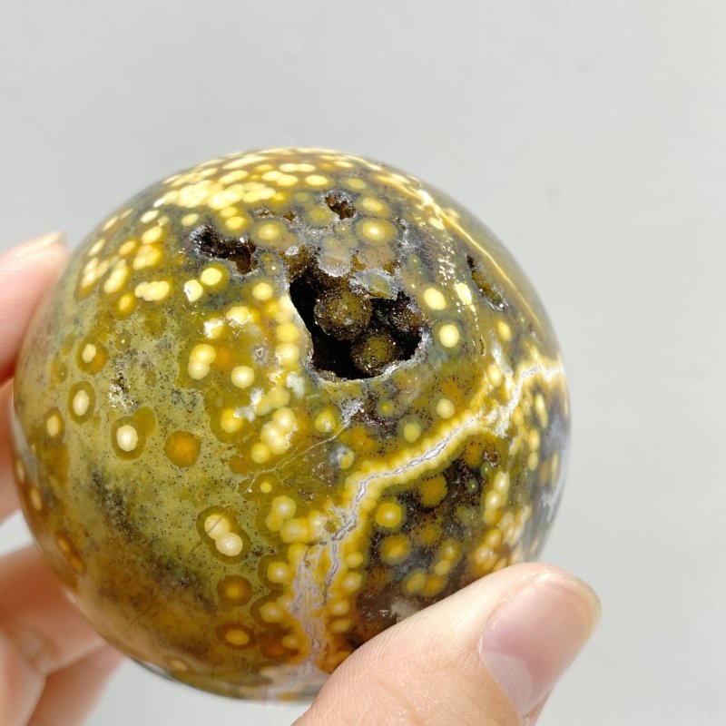 13 Pieces 8th Vein Ocean Jasper Spheres