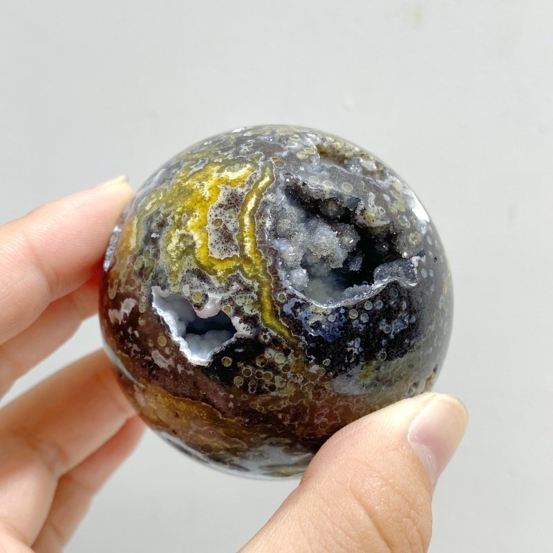 13 Pieces 8th Vein Ocean Jasper Spheres