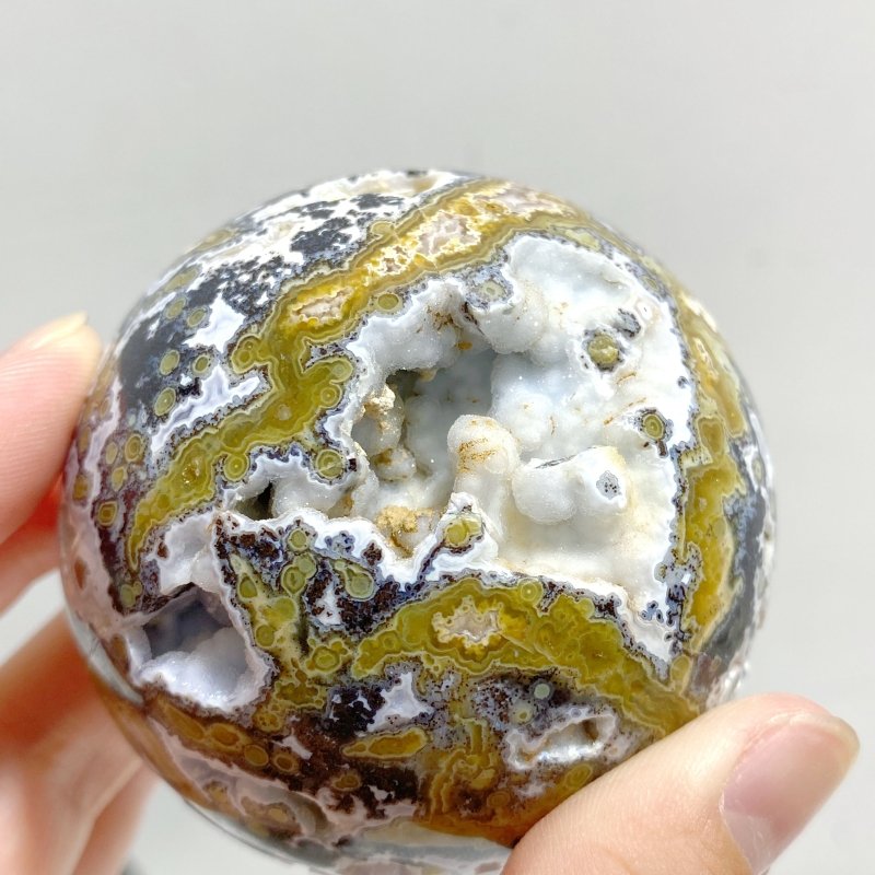 13 Pieces 8th Vein Ocean Jasper Spheres