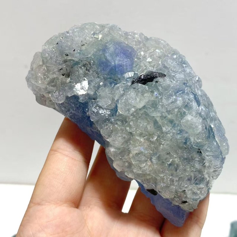 13 Pieces Blue Fluorite Raw Stone Specimen For Collection - Wholesale Crystals