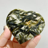 13 Pieces Green Mica Mixed Quartz Heart -Wholesale Crystals