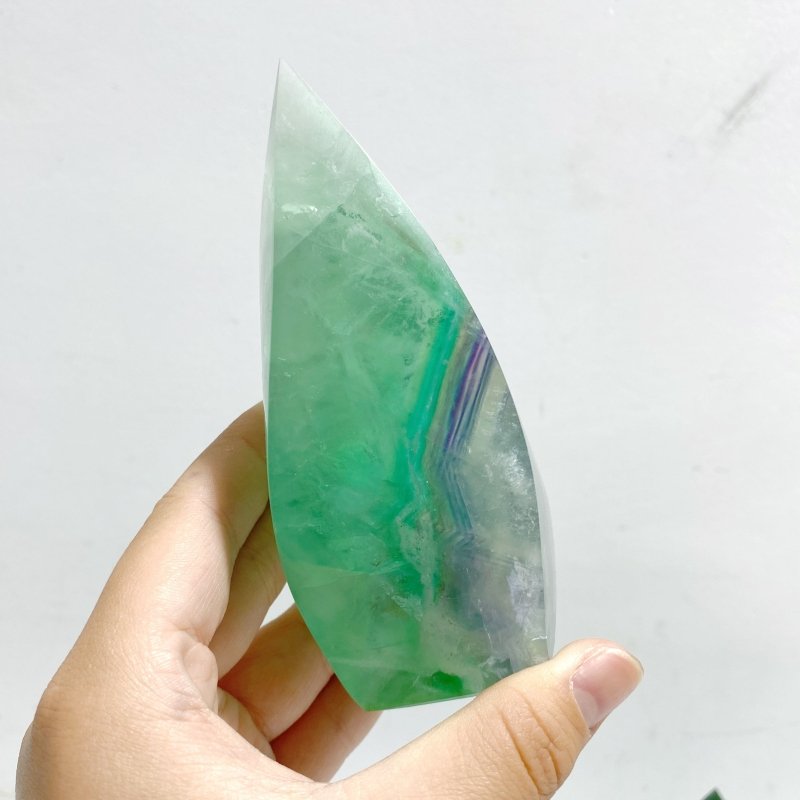 13 Pieces High Quality Large Rainbow Fluorite Flame - Wholesale Crystals
