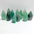 13 Pieces High Quality Large Rainbow Fluorite Flame - Wholesale Crystals
