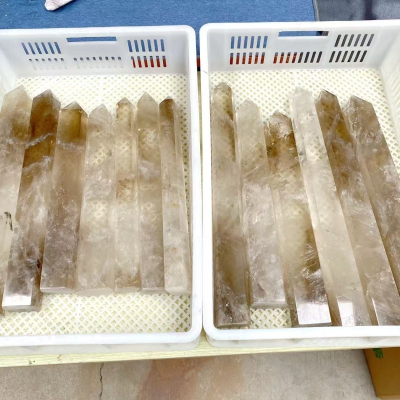 13 Pieces Large Smoky Quartz Tower (Sea Freight Only) -Wholesale Crystals