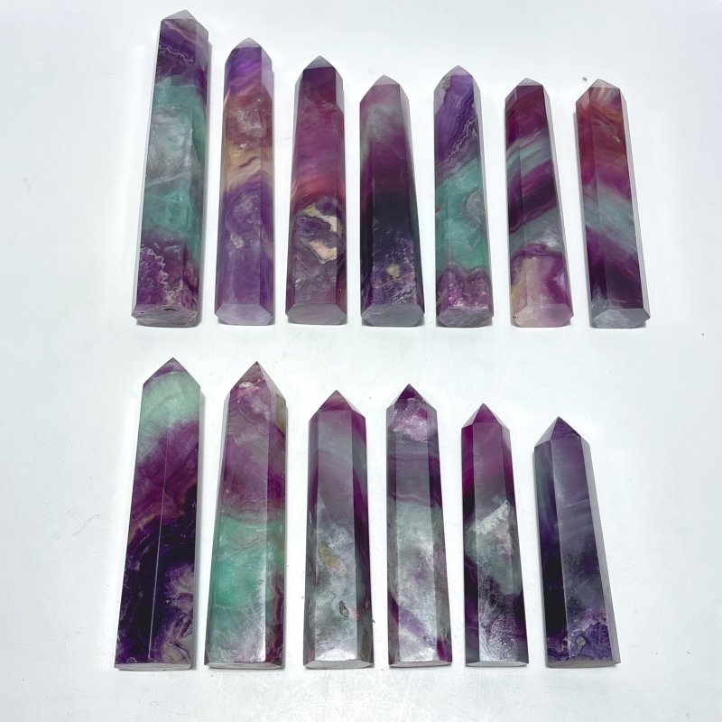 13 Pieces Rainbow Fluorite Tower - Wholesale Crystals