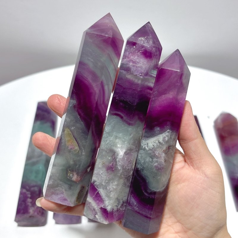 13 Pieces Rainbow Fluorite Tower - Wholesale Crystals