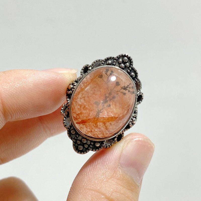 13 Pieces Rare Fire Quartz Dentritic Quartz Different Styles Ring - Wholesale Crystals