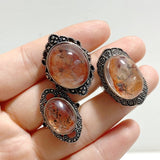 13 Pieces Rare Fire Quartz Dentritic Quartz Different Styles Ring - Wholesale Crystals