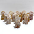 13 Pieces Sakura Flower Agate Goddess Carving - Wholesale Crystals