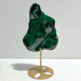 Unique High Quality Polished Malachite Stone Raw Bottom With Stand
