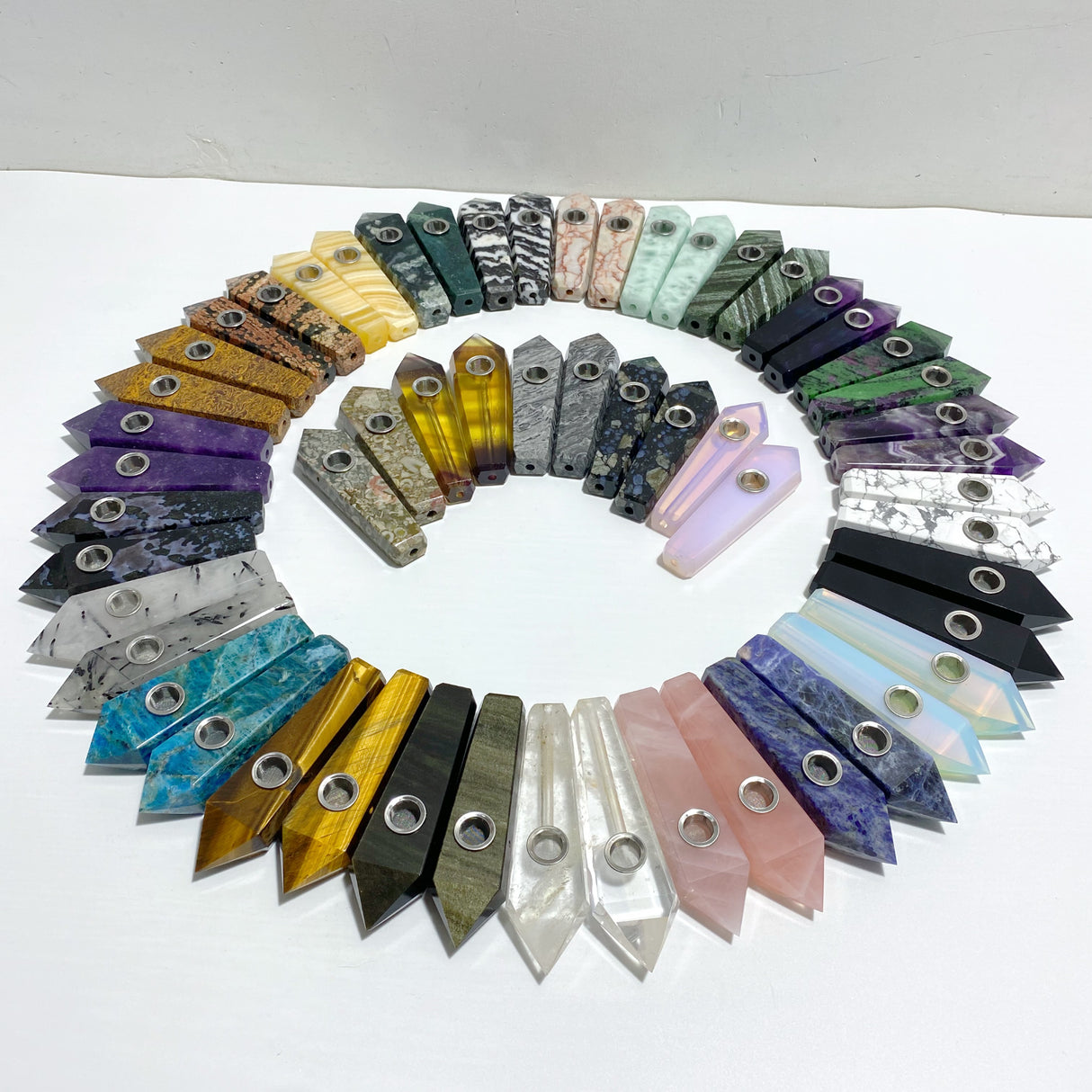 20 Types Crystal Pipes Fluorite Blue Apatite Wholesale