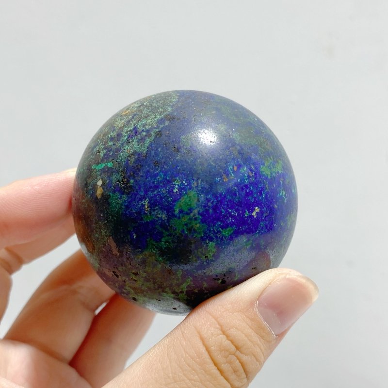 14 Pieces Azurite Mixed Malachite Spheres 4 -Wholesale Crystals