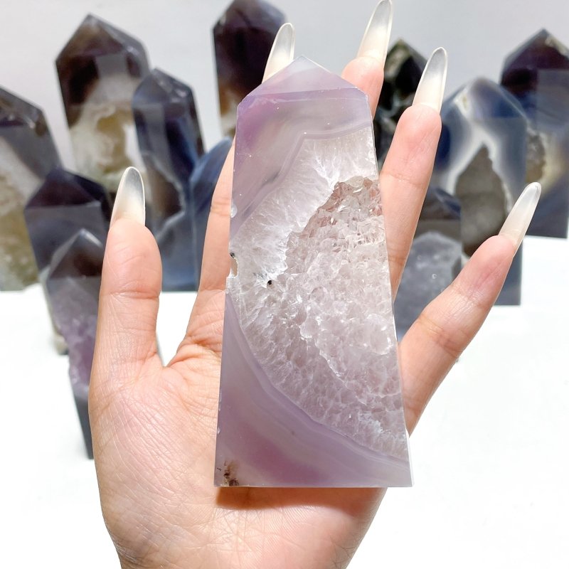 14 Pieces Beautiful Geode Agate Tower - Wholesale Crystals